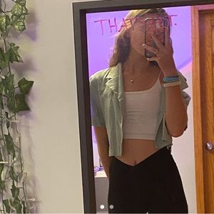 Vintage sage green blazer throw over